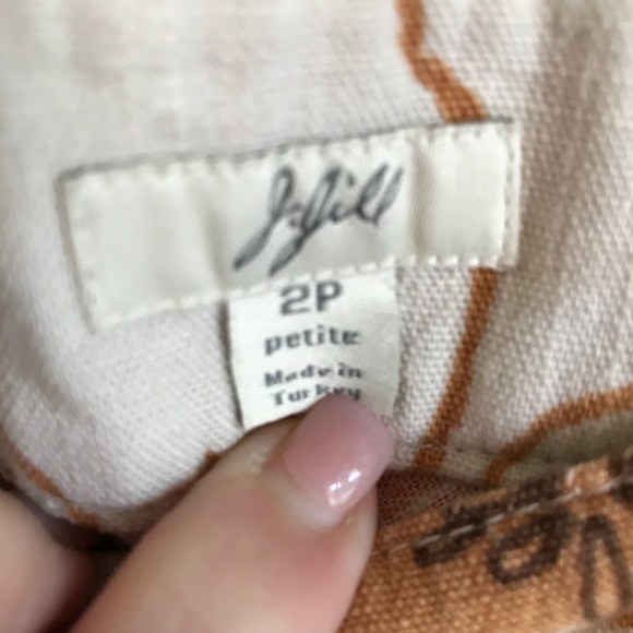 J.Jill Floral Ruffle Cotton A-Line Skirt - Picture 3 of 7